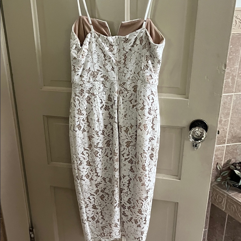 Lulu's White Lace Midi Dress - Picture 2 of 3